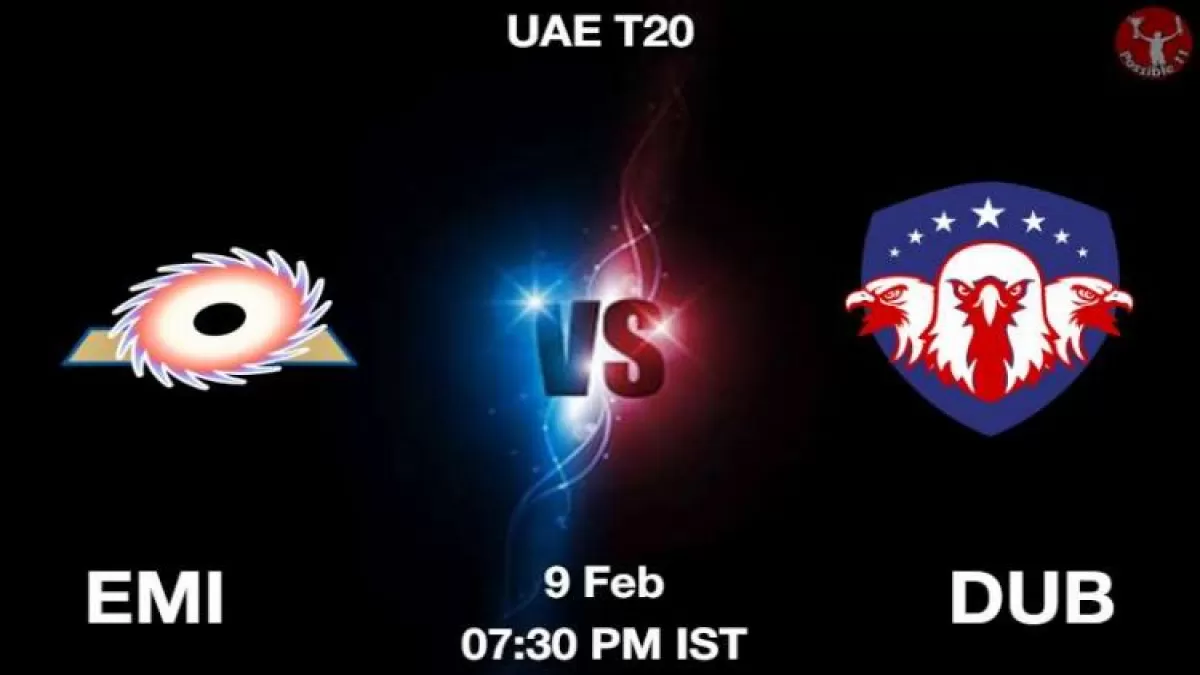 EMI vs DUB Dream11 Prediction in Hindi, Fantasy Cricket Tips, Dream11 Team