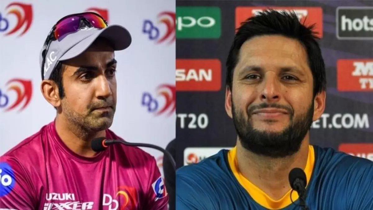Gautam Gambhir and Shahid Afridi came face to face in the match