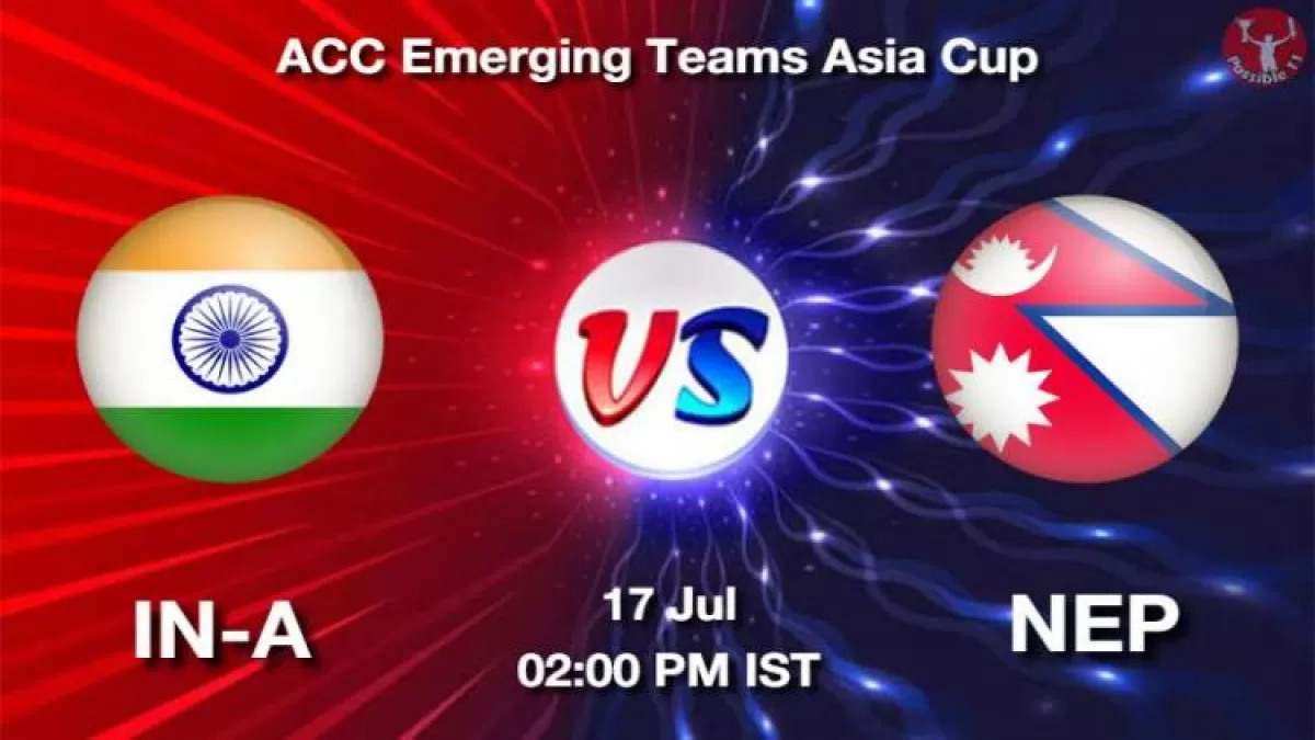IN-A vs NEP Dream11 Prediction in Hindi, Playing 11, Pitch Report, Weather Report