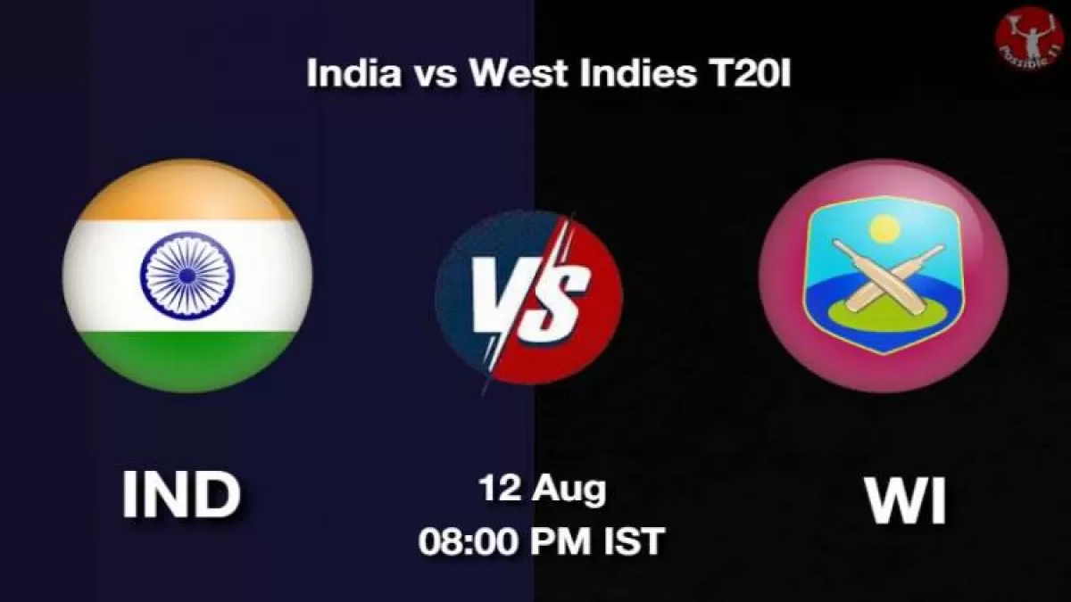 IND vs WI Dream11 Prediction in Hindi, T20 12 Aug Playing 11, Pitch Report, Weather Report