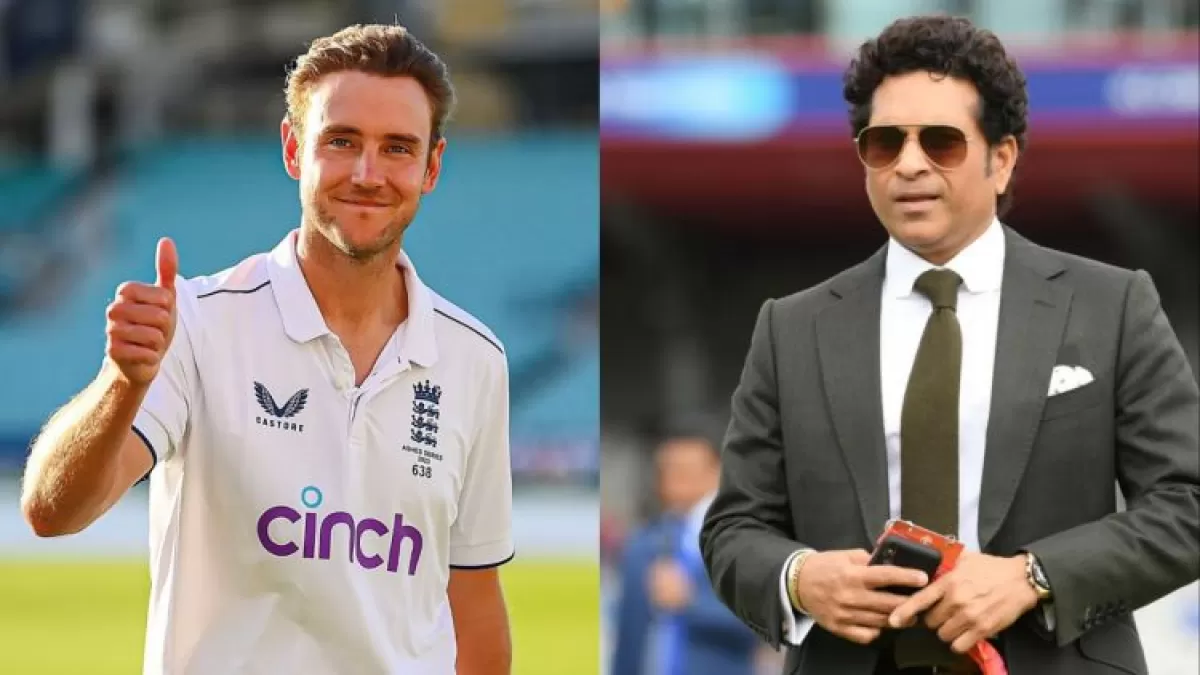 Sachin Tendulkar ने  Stuart Broad को खास अंदाज में दी विदाई