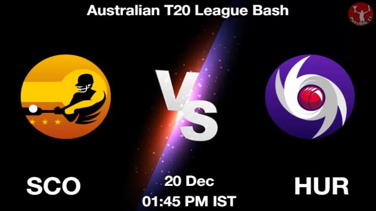SCO vs HUR Match Dream11 Prediction in Hindi, Playing 11, Pitch Report, Weather Report