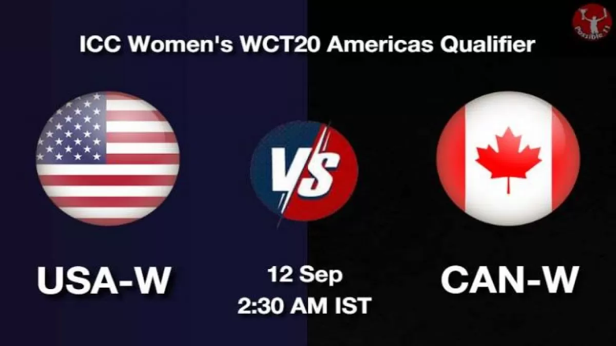 USA-W vs CAN-W Dream11 Prediction in Hindi, 12 Sep Playing 11, Pitch Report, Weather Report