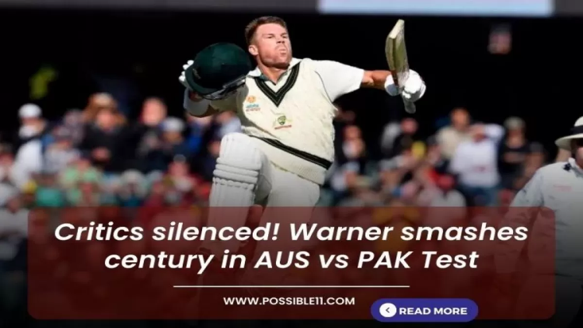 Warner roars back: 26th Test ton stuns critics in AUS vs PAK Test
