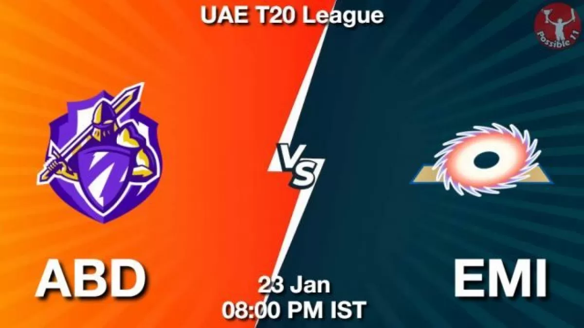 ABD vs EMI Dream11 Prediction In Hindi, Team, Match-6, Fantasy Cricket Tips