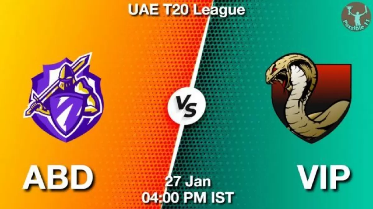 ABD vs VIP Dream11 Prediction In Hindi, Team, Match-10, Fantasy Cricket Tips