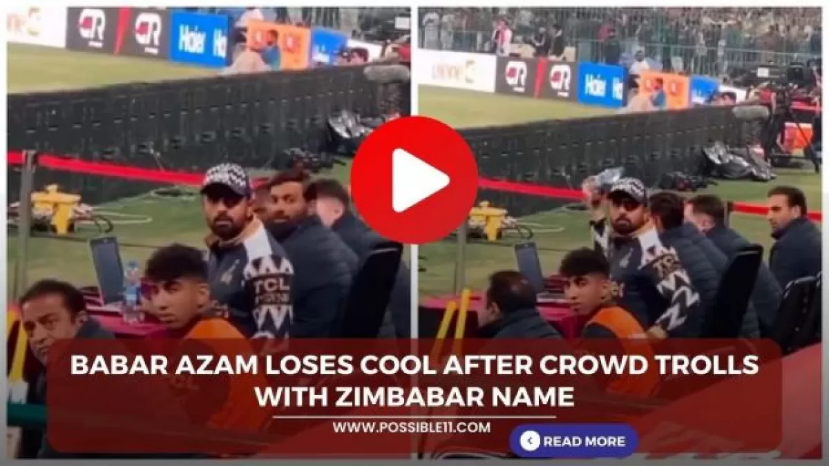 Babar Azam loses cool after crowd trolls with zimbabar name