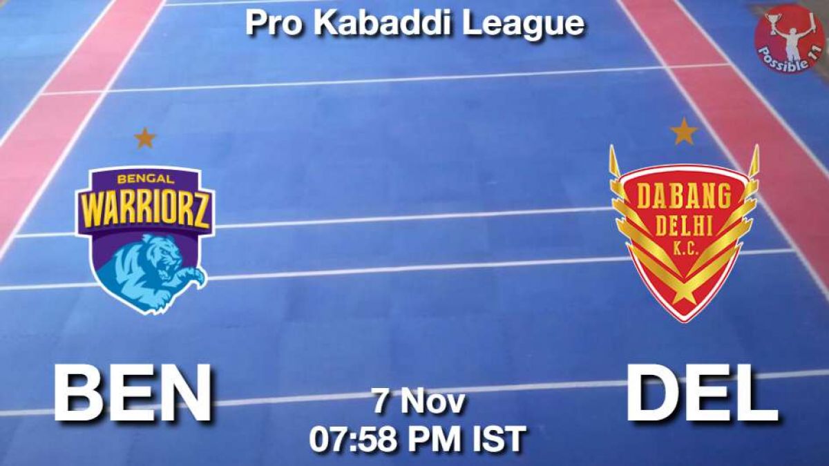 BEN vs DEL Dream11 Prediction in hindi, Starting 7, Today Match 39, PKL 11