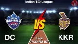 DC vs KKR Dream11