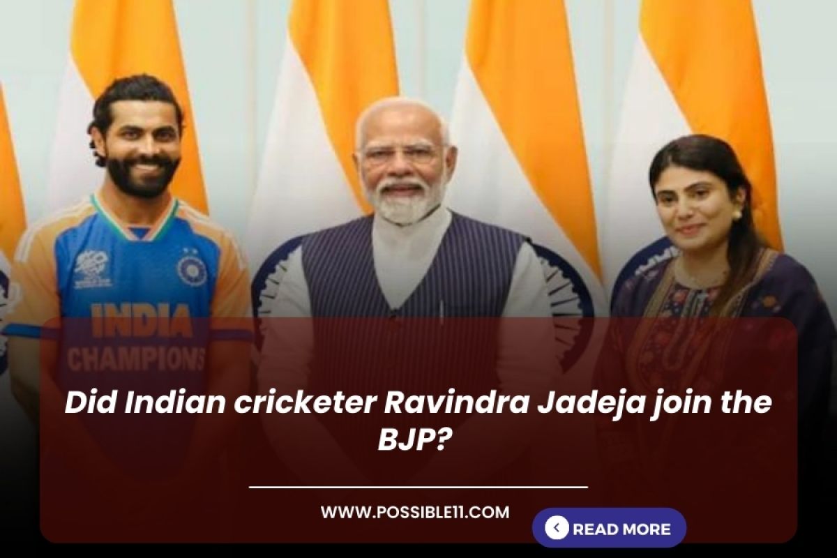 Did Indian cricketer Ravindra Jadeja join the BJP