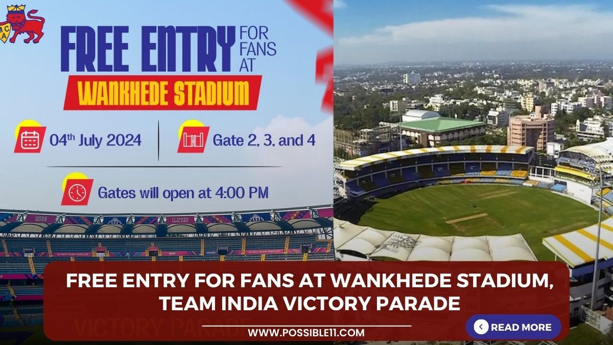 Free entry for fans at Wankhede Stadium, Team India Victory Parade