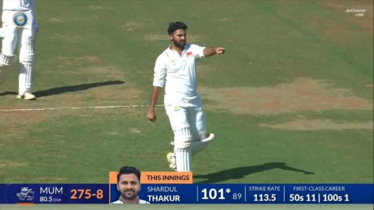 Shardul Thakur scored a century for Mumbai in Ranji Trophy
