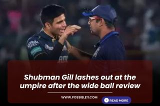 Shubman Gill lashes out at the umpire after the wide ball review
