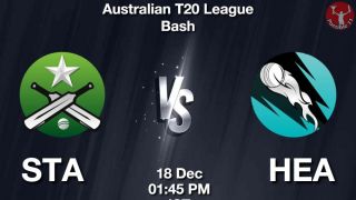 STA vs HEA Match Dream11 Prediction in Hindi, BBL, 4th Match, Playing 11, Fantasy Tips