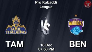 TAM vs BEN Dream11 Prediction in Hindi, Starting 7, Today Match 119 PKL 11