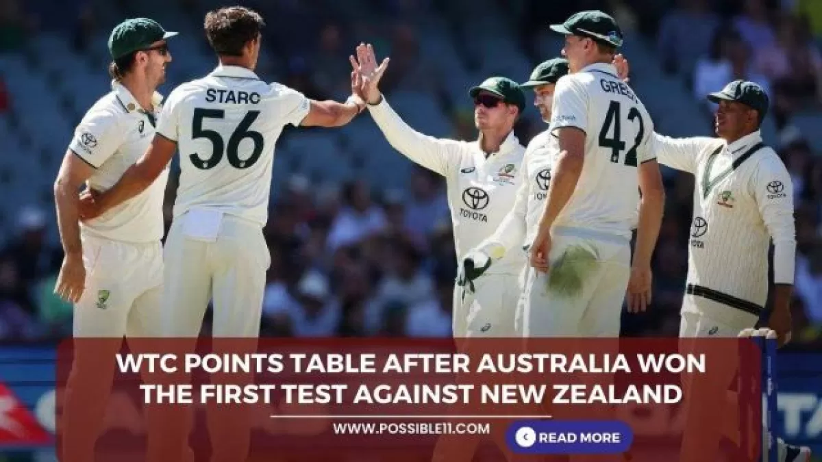 WTC points table 2024: Points table after Australia won the first test against New Zealand