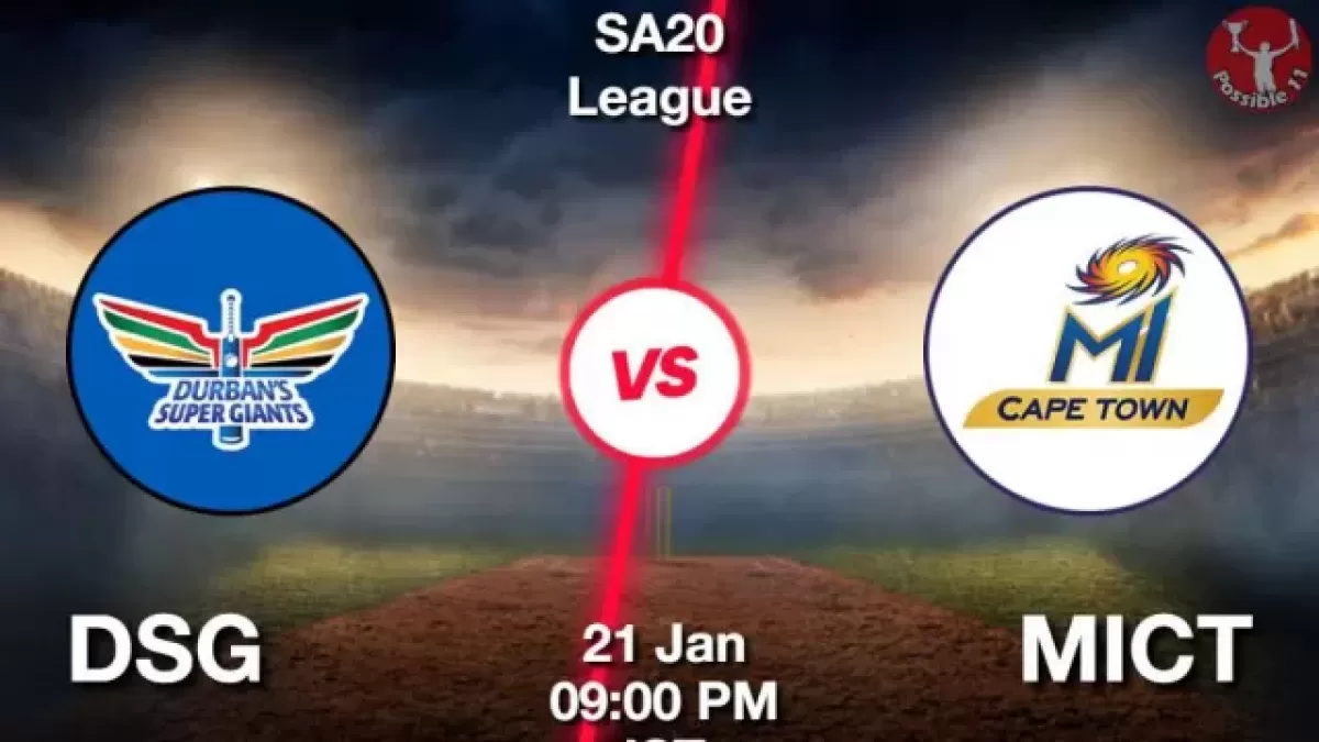 DSG vs MICT Dream11 Prediction In Hindi, SA20, 16th Match, Playing 11, Fantasy Tips