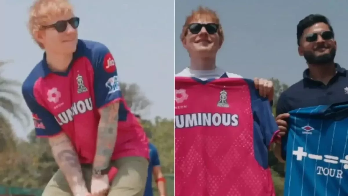 IPL 2025 से पहले मशहूर सिंगर Ed Sheeran राजस्थान रॉयल्स के साथ मस्ती करते नजर आए, देखें वीडियो 