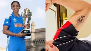 Harmanpreet Kaur got the World Cup trophy tattooed on her arm