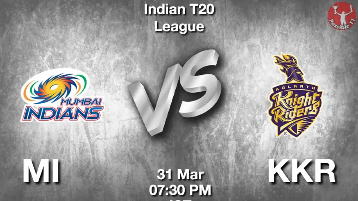 IPL 2025 : MI vs KKR ड्रीम11 Prediction in Hindi, 12th Match Preview, Dream11 Team