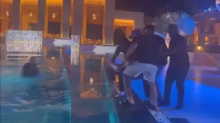 Rohit Sharma throws MI admin into the swimming pool