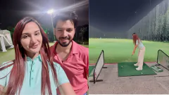 Anaya Bangar Tries Golf, Shows Picture
