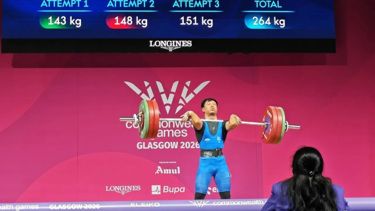 CWG 2026: ऋषिकांत सिंह ने वेटलिफ्टिंग में सिल्वर मेडल जीता