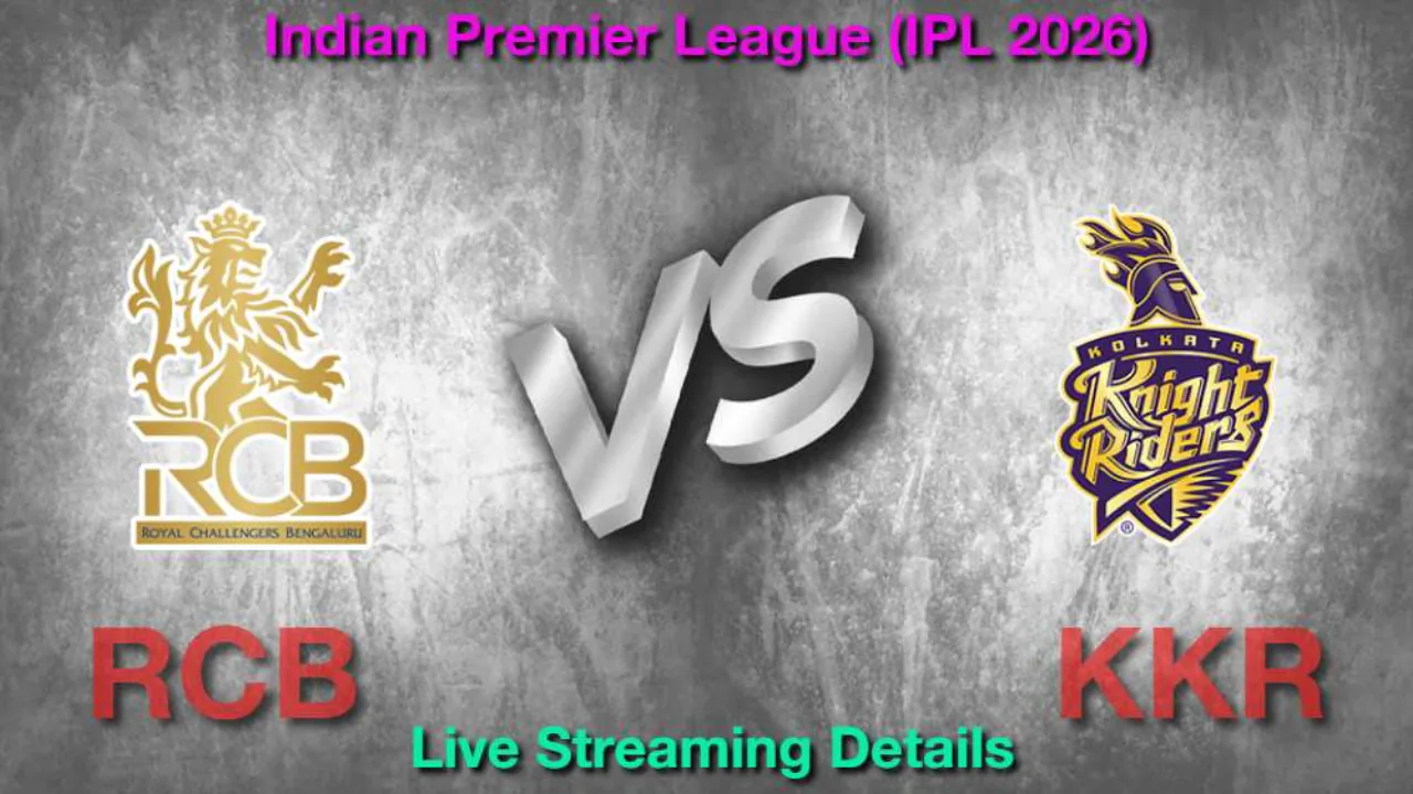 RCB बनाम KKR IPL मैच 57, लाइव स्ट्रीमिंग और टेलीकास्ट, 13 मई 2026 कैसे देखें