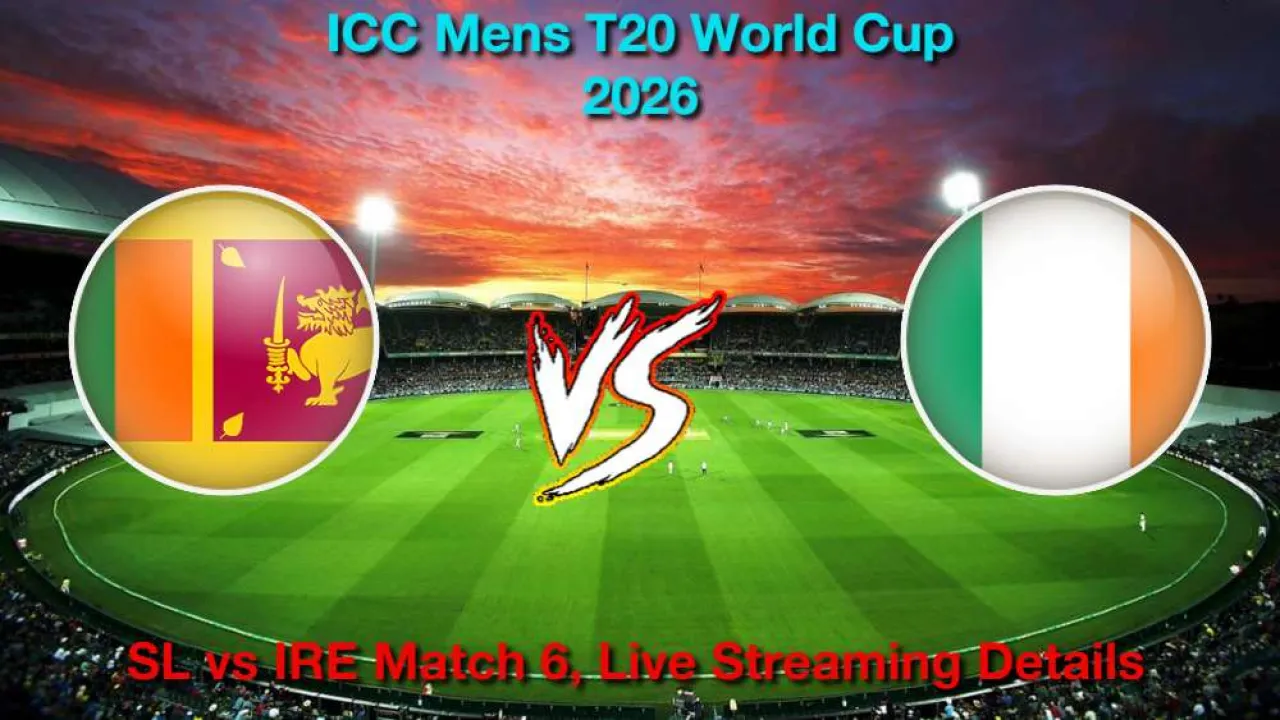 SL vs IRE T20 विश्व कप, लाइव स्ट्रीमिंग और टेलीकास्ट कैसे देखें, 8 फरवरी, 2026