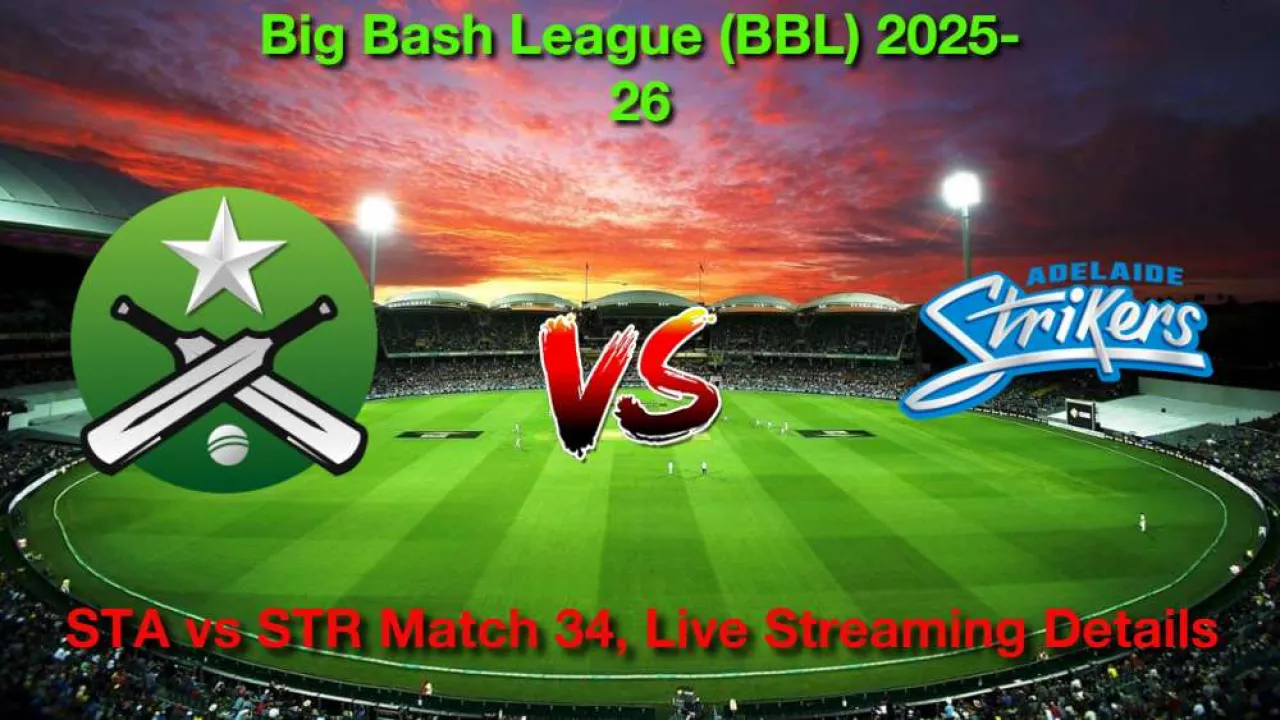 STA vs STR मैच 34, लाइव स्ट्रीमिंग और टेलीकास्ट, 13 जनवरी, 2026 कैसे देखें