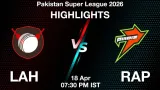 LAH vs RAP Match