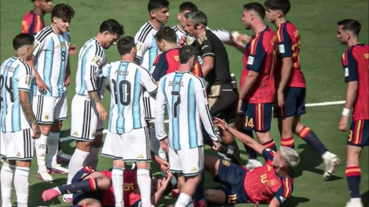 spain vs argentina final fight video 3