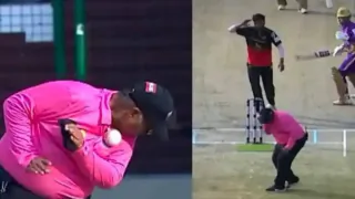 अंपायर के मुँह पर