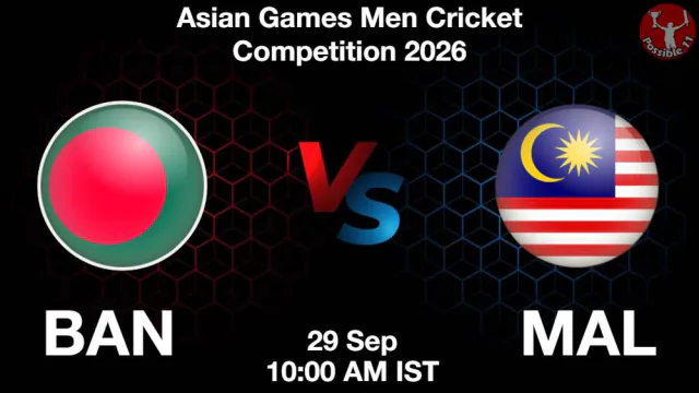 BAN vs MAL Asian Games 2026 Match
