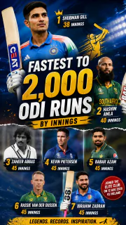 Fastest to 2,000 ODI Runs –