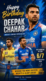 Happy Birthday Deepak Chahar – India’s