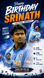 Happy Birthday Javagal Srinath