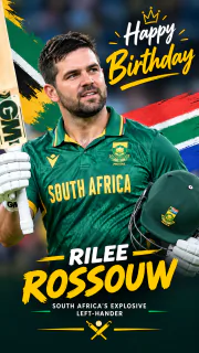 Happy Birthday Rilee Rossouw: South Africa’s