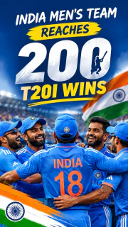 India Men’s Team Reaches 200 T20I