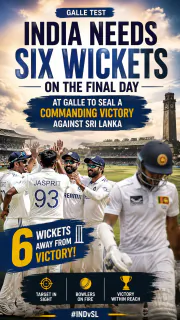 India Need Six Wickets to Seal