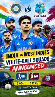 India vs West Indies: White-Ball Squads