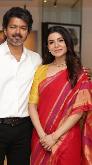 Samantha Ruth red saree look Picture