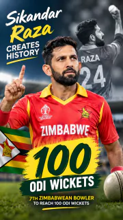 Sikandar Raza Creates History: 100 ODI