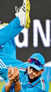 Team India`s spinner Kuldeep Yadav signs