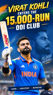Virat Kohli Enters the 15,000-Run ODI