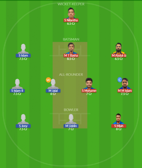 Dream11 SL Team