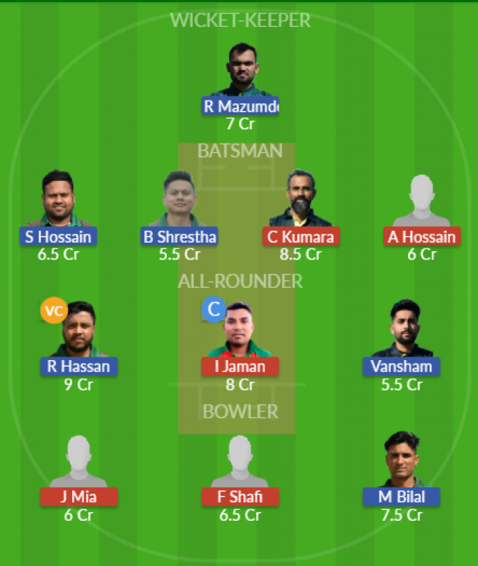 Dream11 SL Team