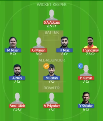 Dream11 SL Team