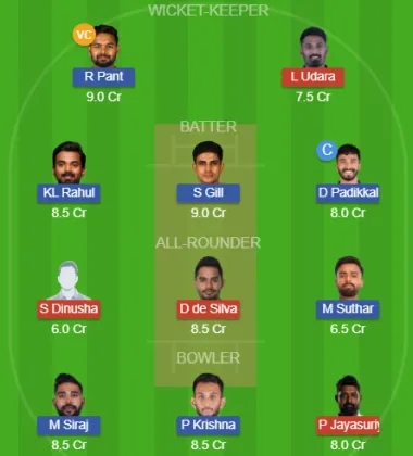 Dream11 SL Team